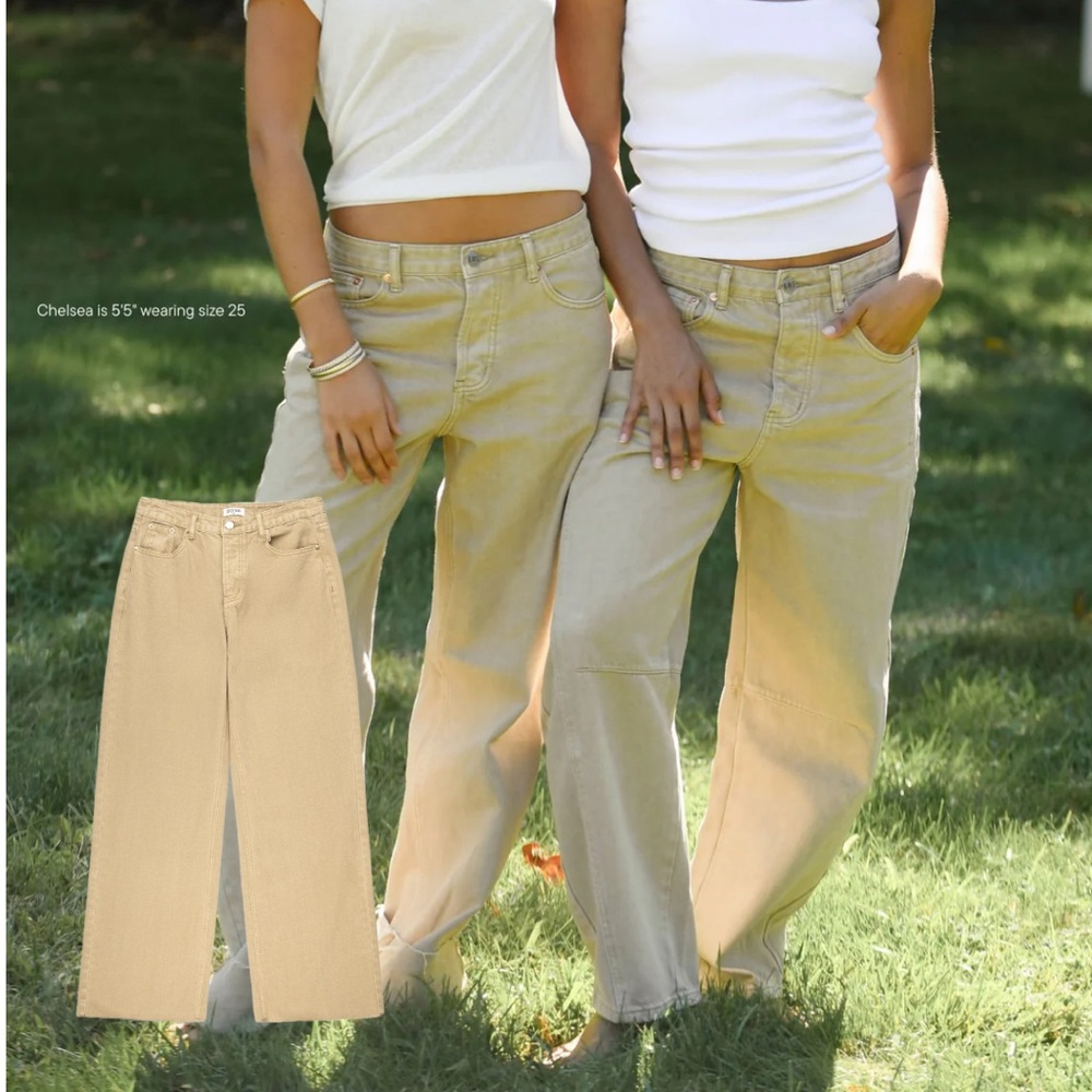 Parke Camel Low rise baggy jeans
